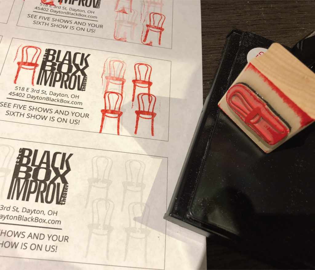Black Box Improv Theater Stamp Cards