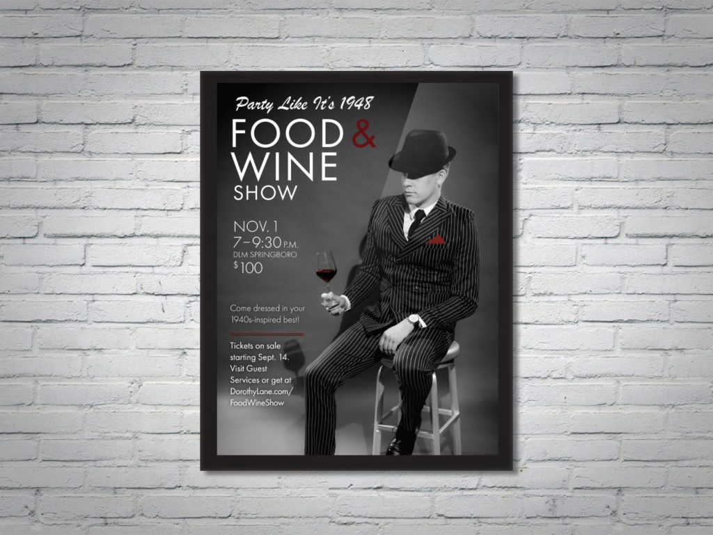 DLM Food Wine Show 20th Anniversary Collateral Poster Man