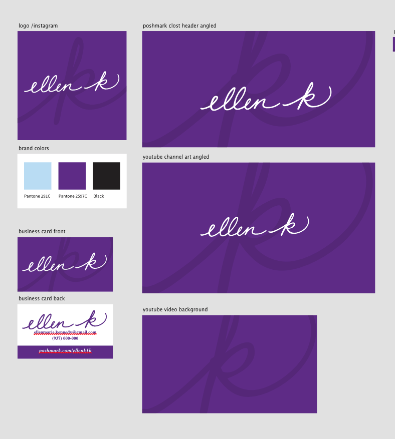 Ellen K Logo Branding Brand Kit