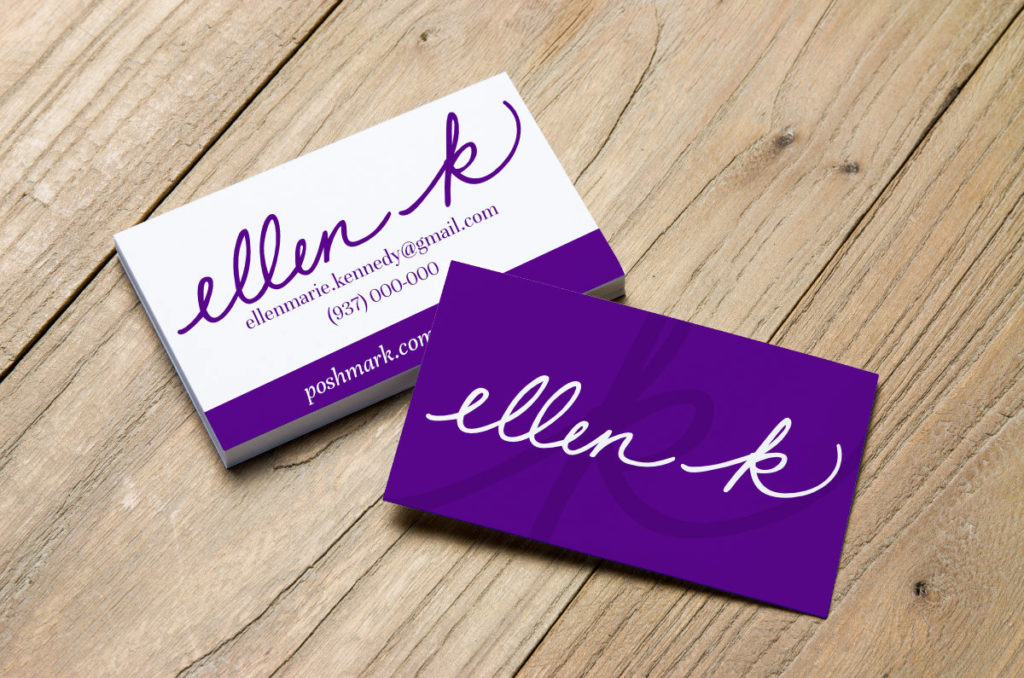 Ellen K Logo Branding Business Cards Mockkup