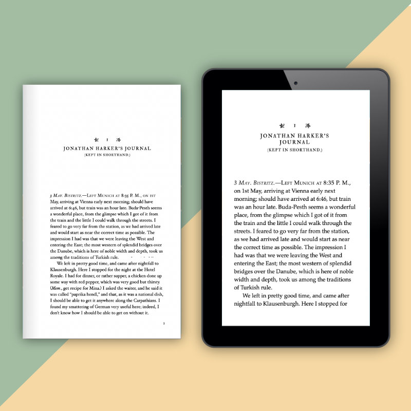 book format landing